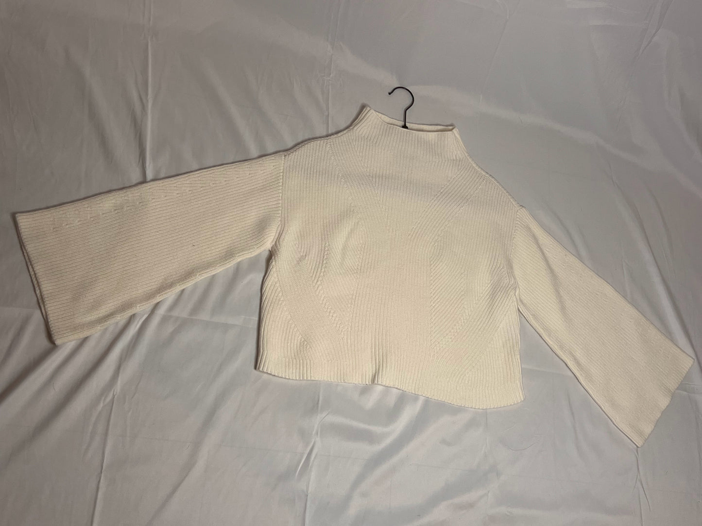 Maeve Cream Turtleneck Sweater with Knit Texture (BNWT)