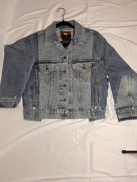 Levi’s 90s Trucker Jacket – Two-Tone Denim, Distressed (XS, Runs Slightly Large) (NWT)