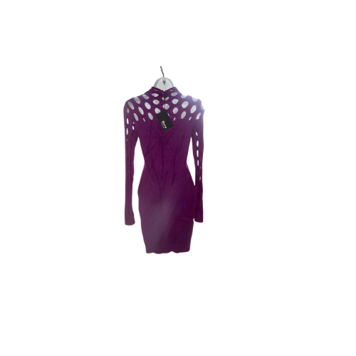 Purple Mock Neck Long Sleeve Bodycon Dress- size medium (NWT)