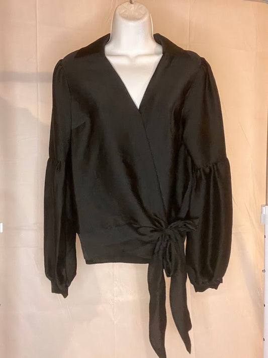 Michael Kors Black Wrap Shirt – Size Small (BNWT)