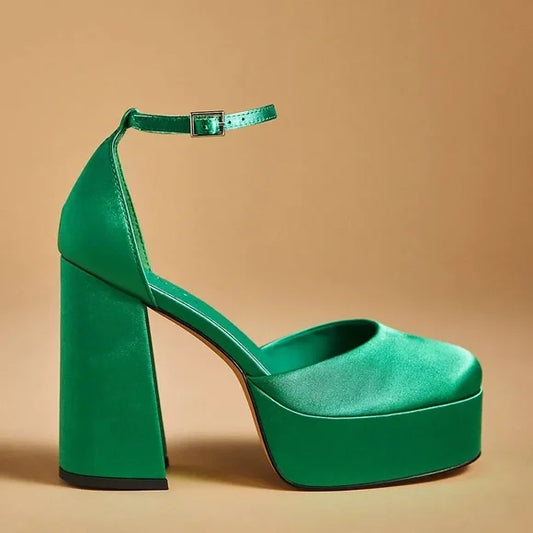 Silent D Green Platform Shoes – Size 9 (Retail $150, Brand New!)